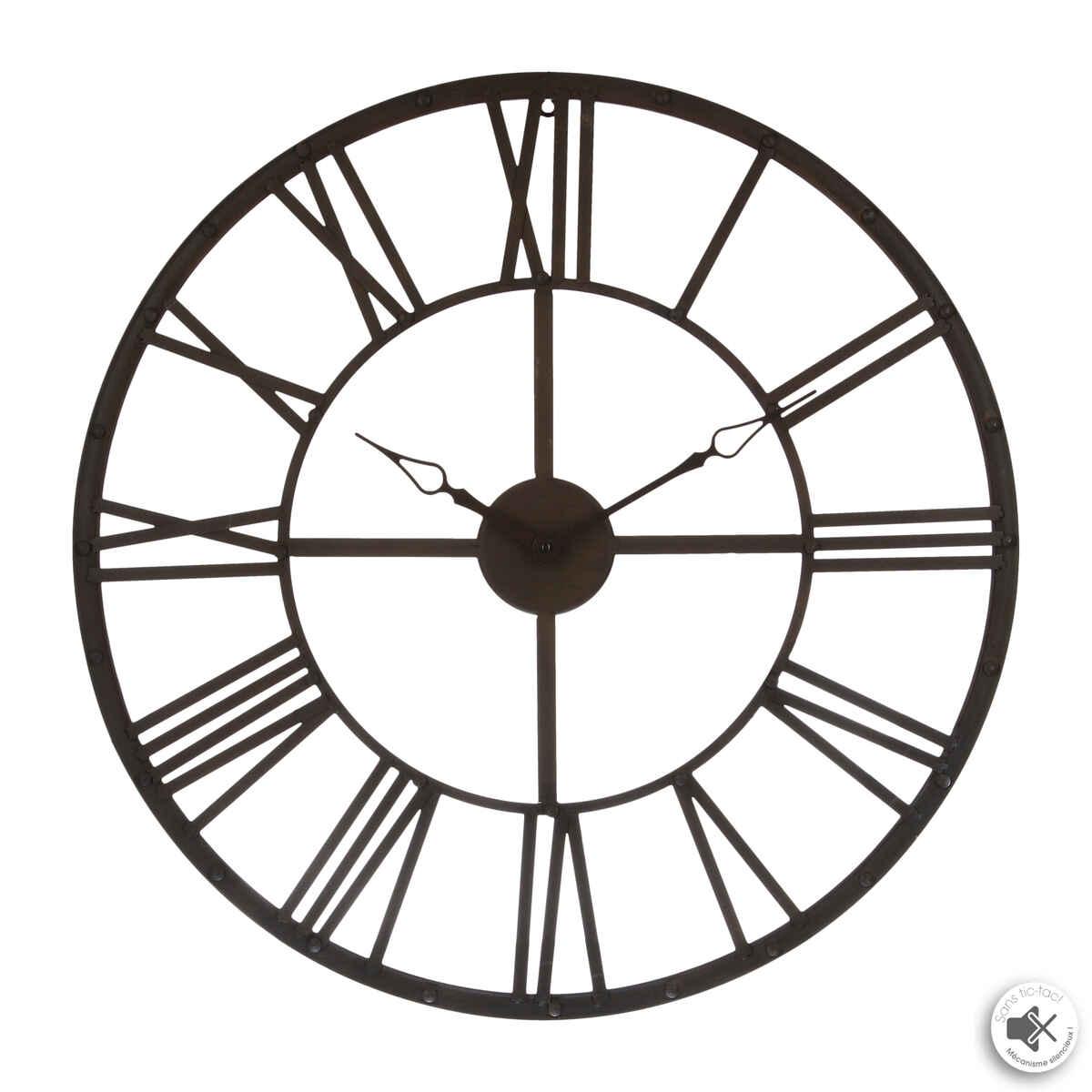 PENDULE METAL VINTAGE D.70CM