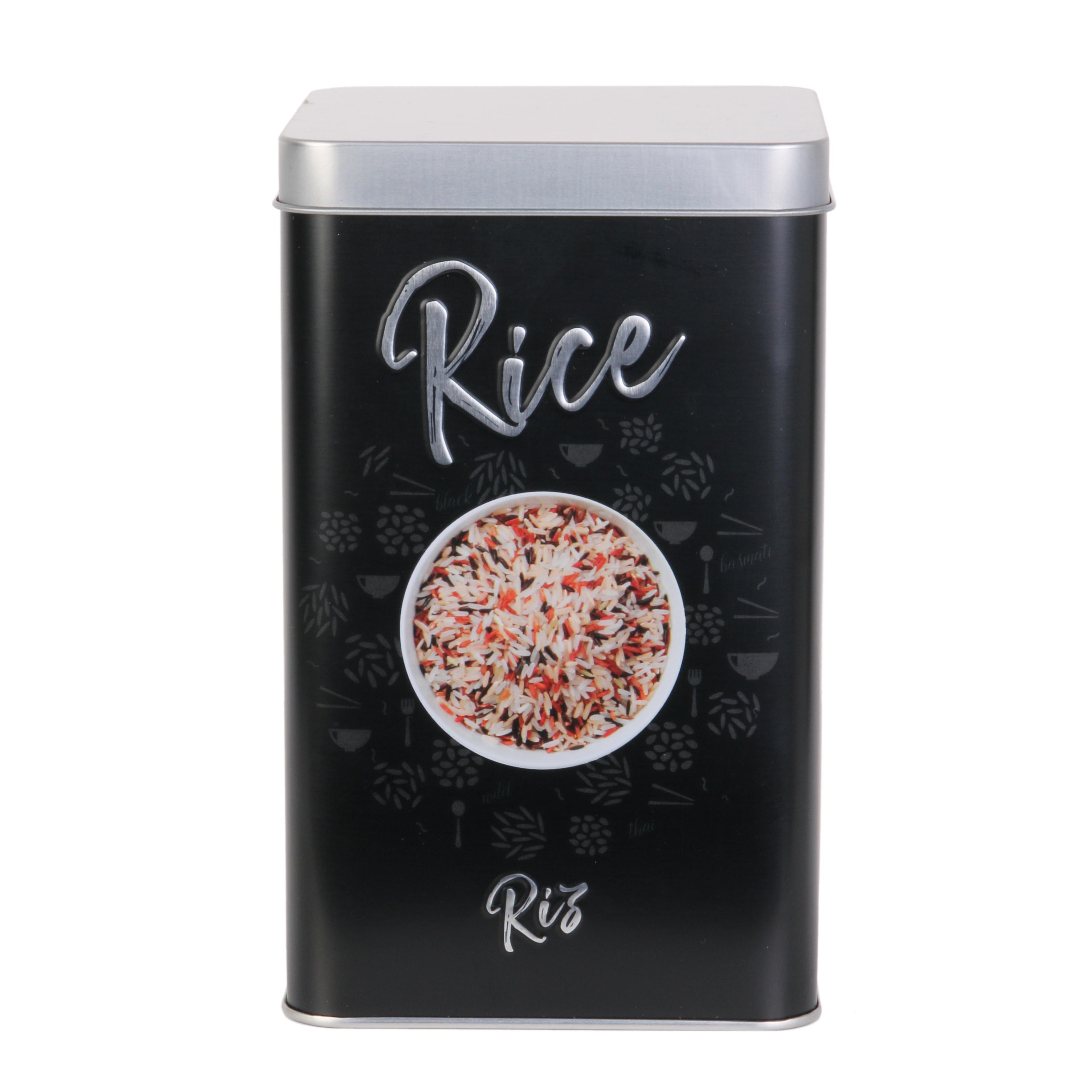 BOITE METAL RIZ 10.7X10.7X17.9CM