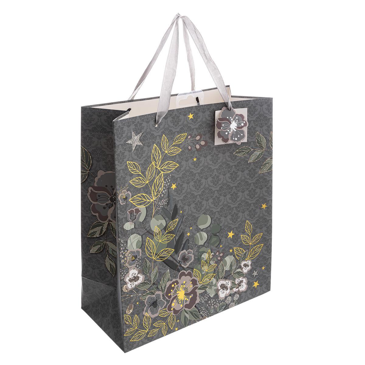 SAC CADEAU MANOIR HIVER D.26.7X12.5X33CM