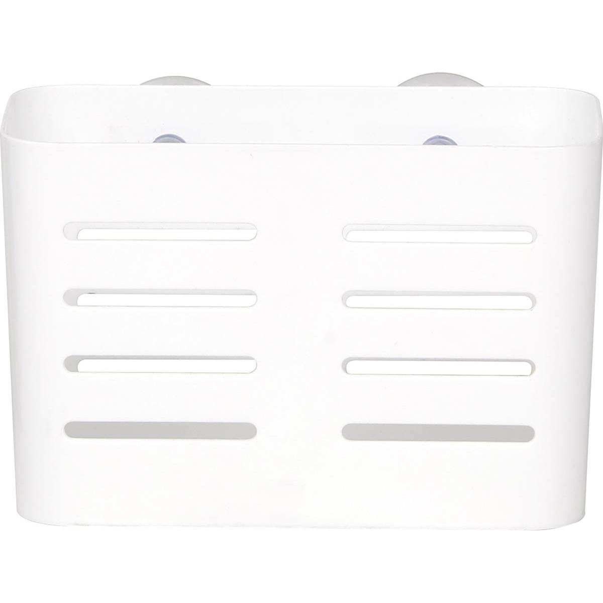 PANIER RECTANGULAIRE SUR VENTOUSES BLANC GRAND MODELE