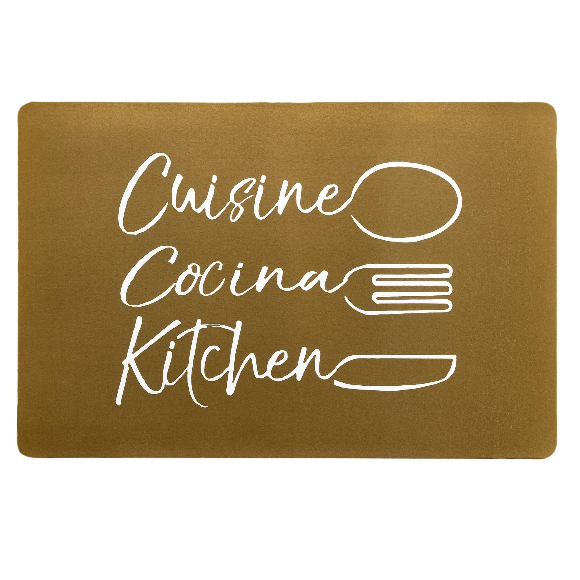 SET TABLE 28.5X43.5CM IMPRIME CUISINA OR