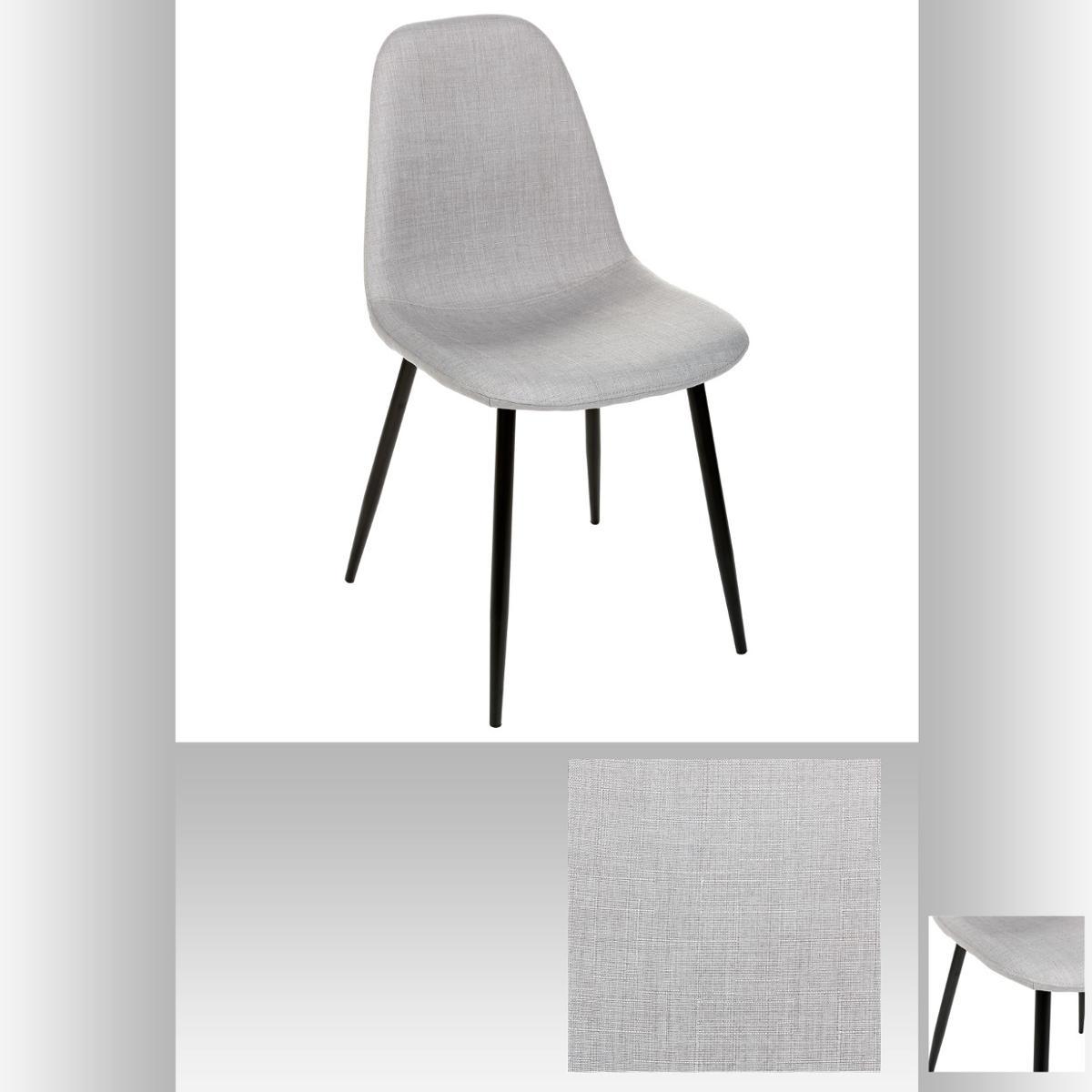 CHAISE GRIS PIED NOIR TYKA