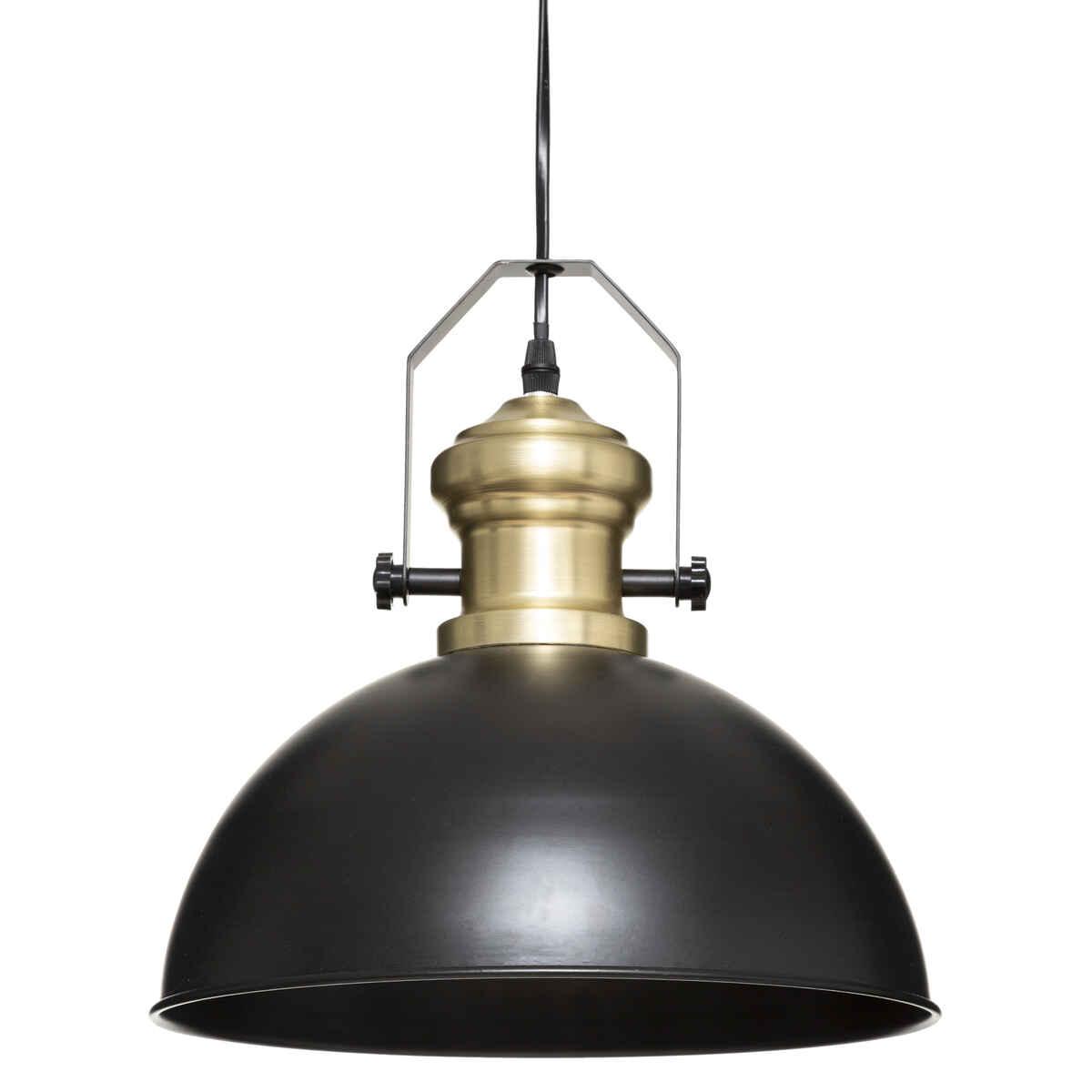 SUSPENSION METAL FLOWER NOIR D.29.5CM
