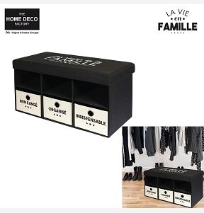 COFFRE BANC PLIABLE AVEC RANGEMENTS M2