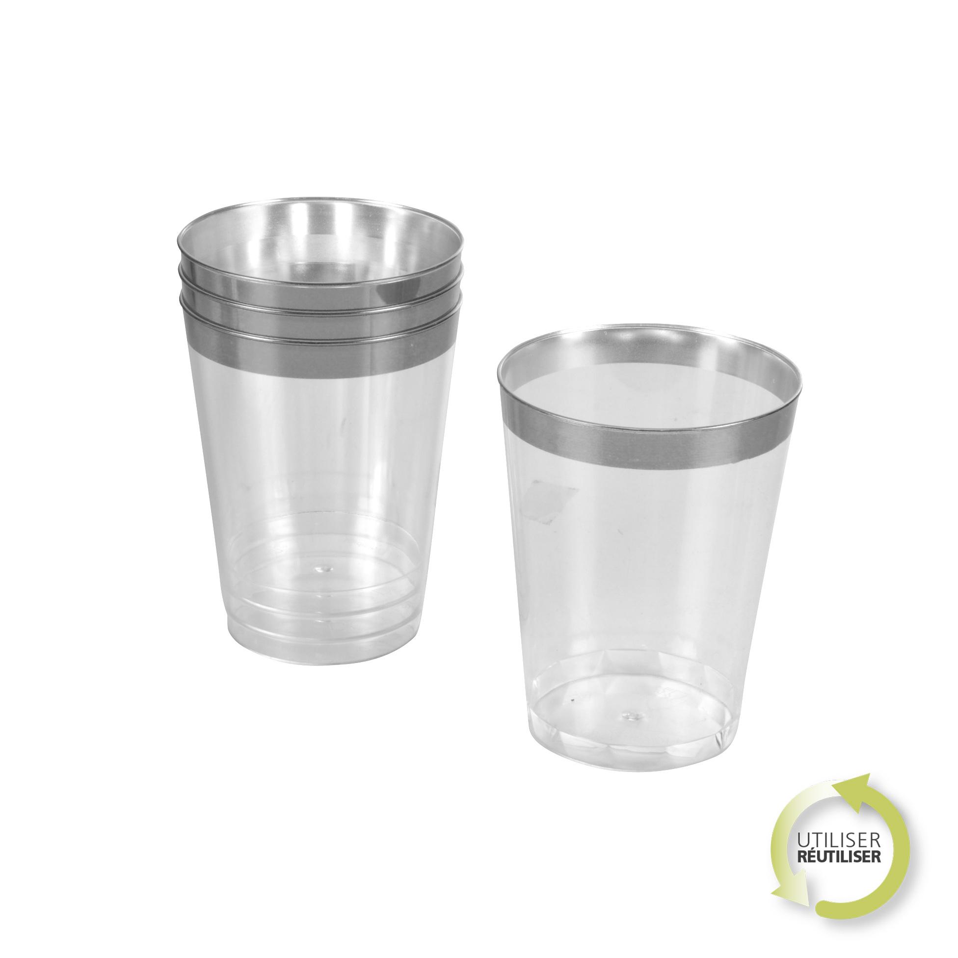 GOBELETS 30CL ARGENT X6 PIECES