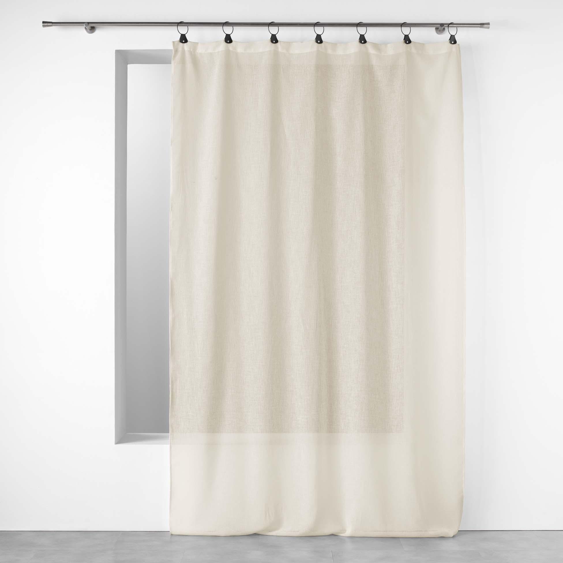 PANNEAU A ANNEAUX 140X280CM VOILE TISSE LINKA NATUREL