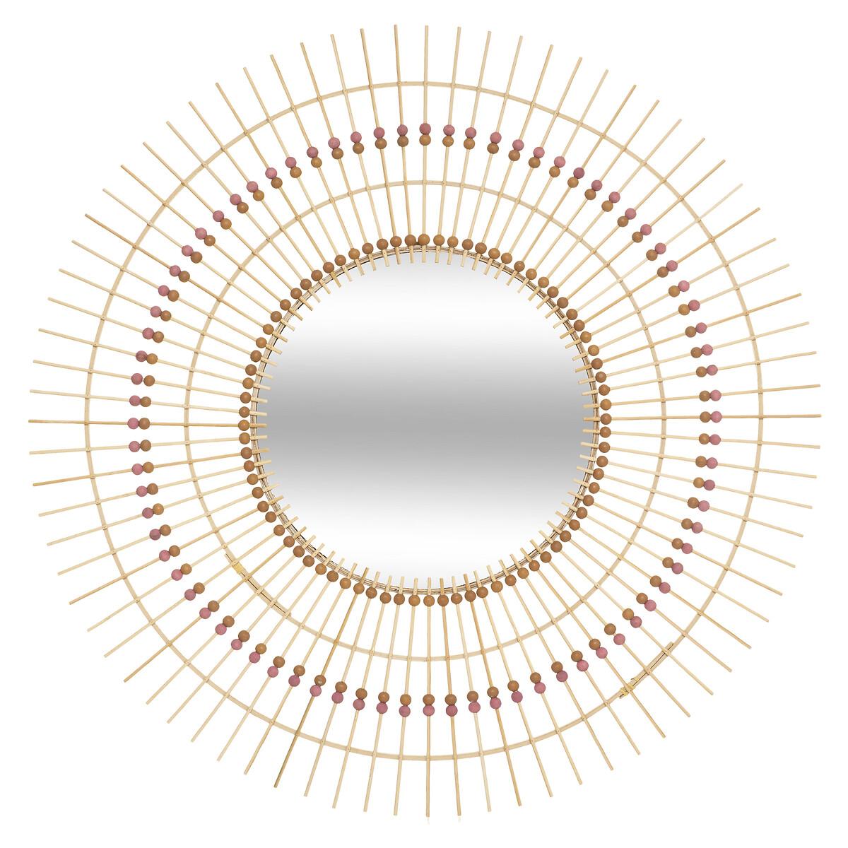 MIROIR BAMBOU PERLE FOLK D.76CM