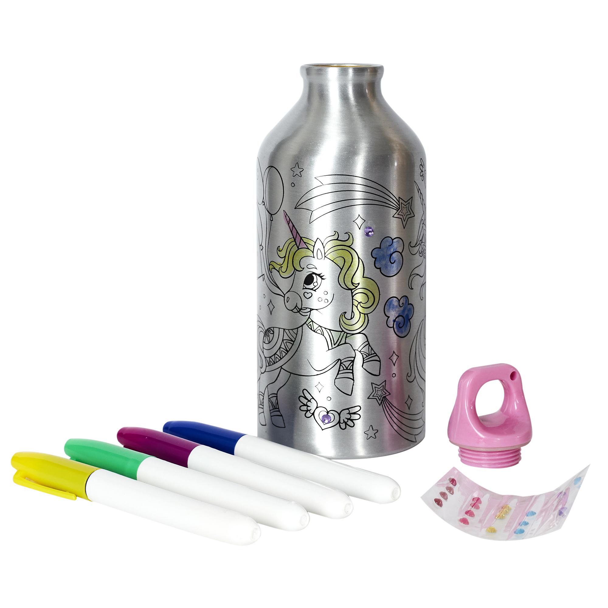 BOUTEILLE DE TRANSPORT A COLORIER LICORNE 55CL