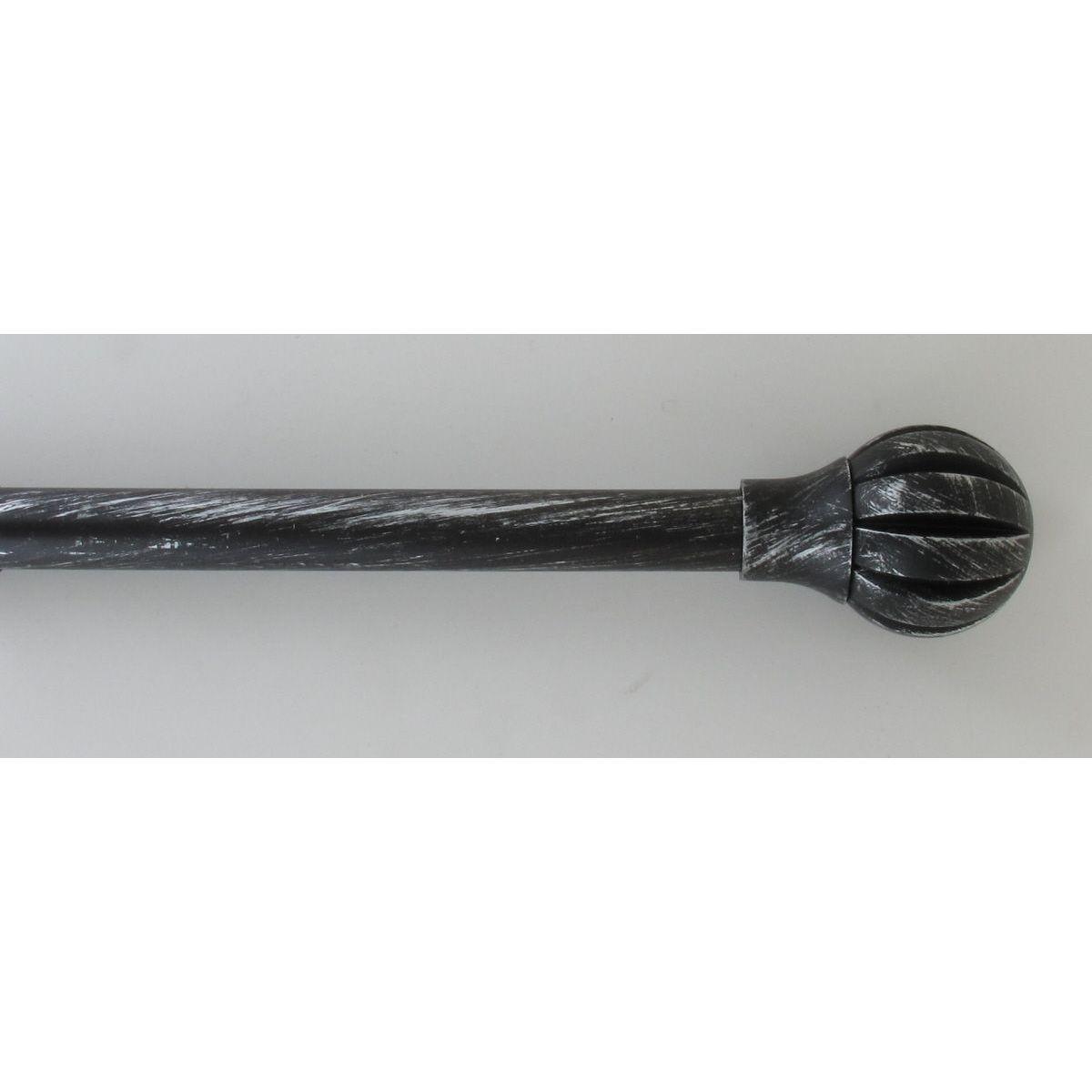 KIT EXT 120 210 CM D19 EMBOUT TOUCH OF ZEN NOIR ARGENT