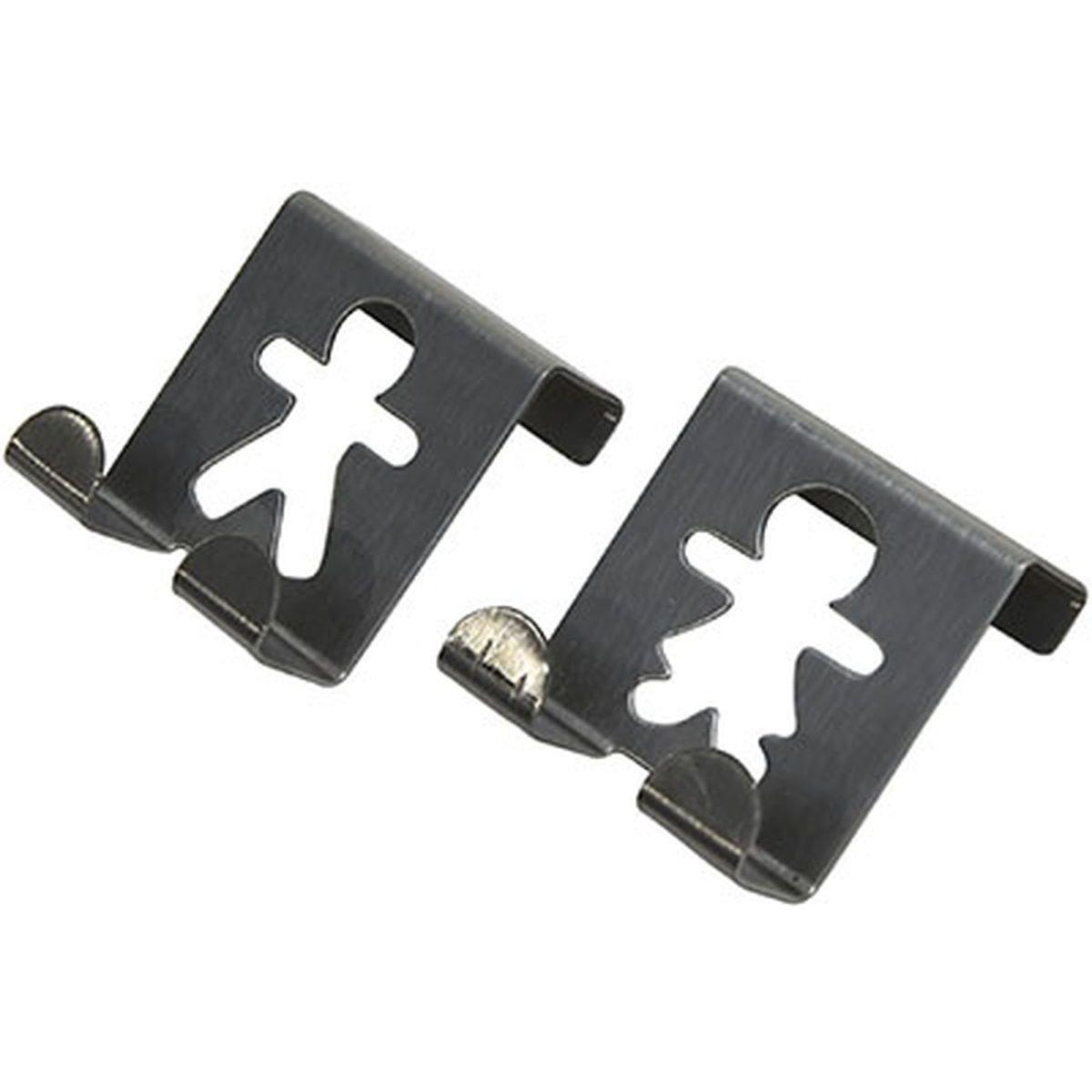 SET 2 PETITES PATERES BONHOMMES ACIER INOXYDABLE A SUSPENDRE