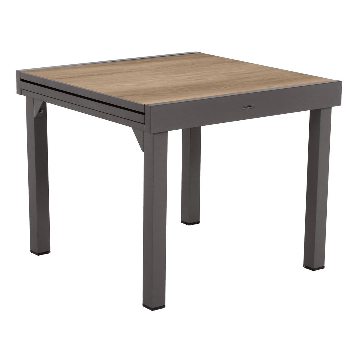 TABLE PIAZZA EXTENSIBLE ALUMINIUM HOUBLON 8 PLACES