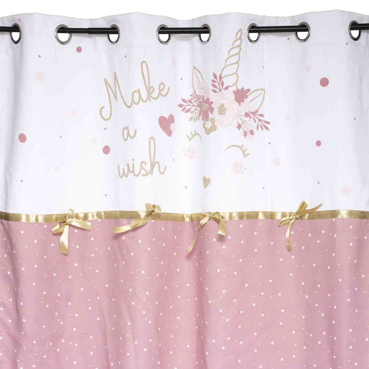 RIDEAU LICORNE RUBAN 140X260CM