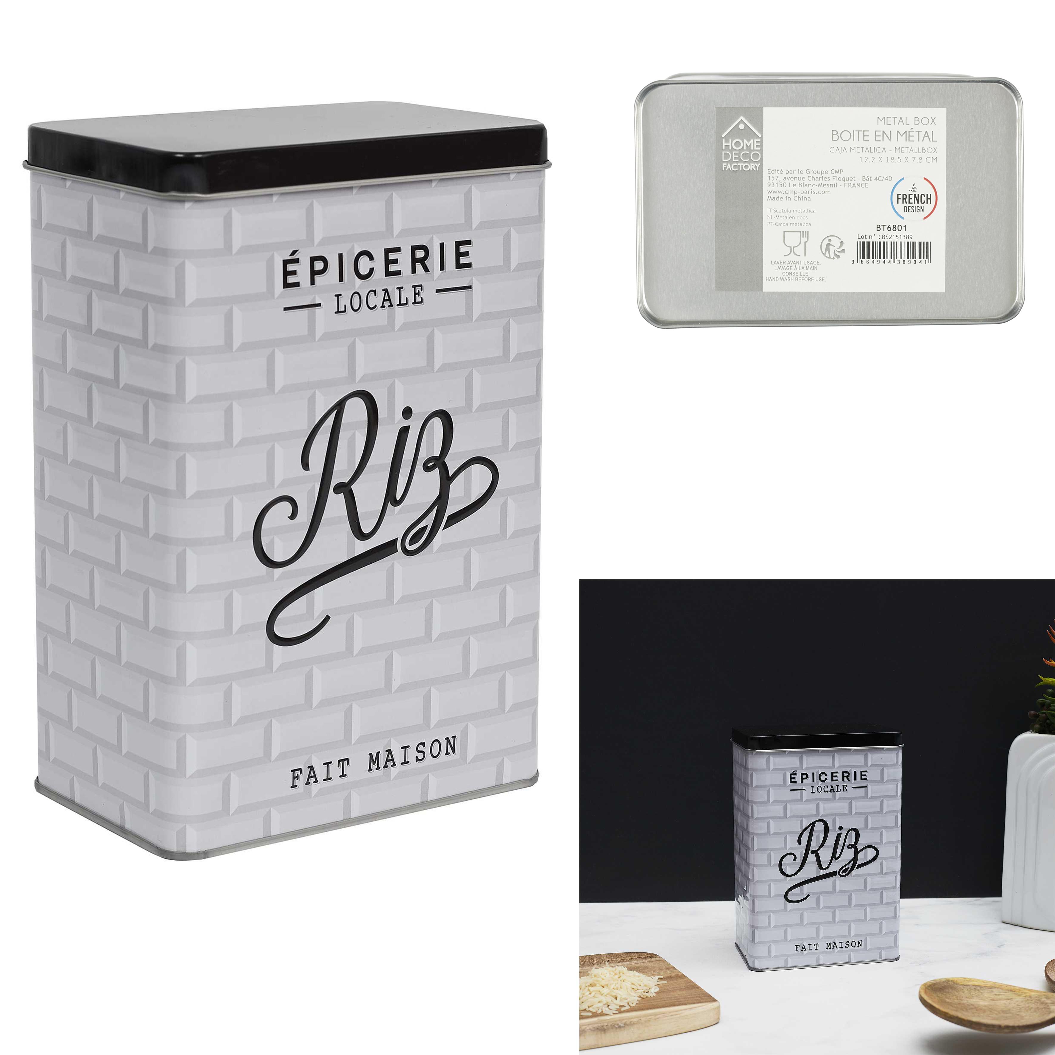 BOITE RIZ METAL EMBOSSE BROOKLYN