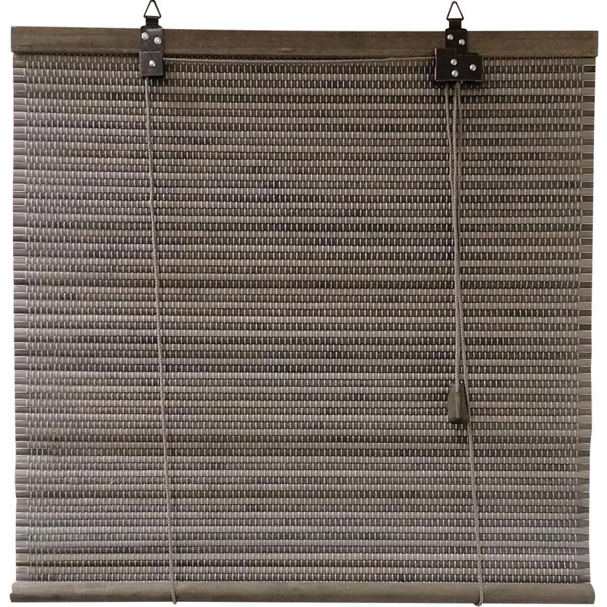 STORE ENROULEUR LATTES BAMBOU 60X180CM GRIS