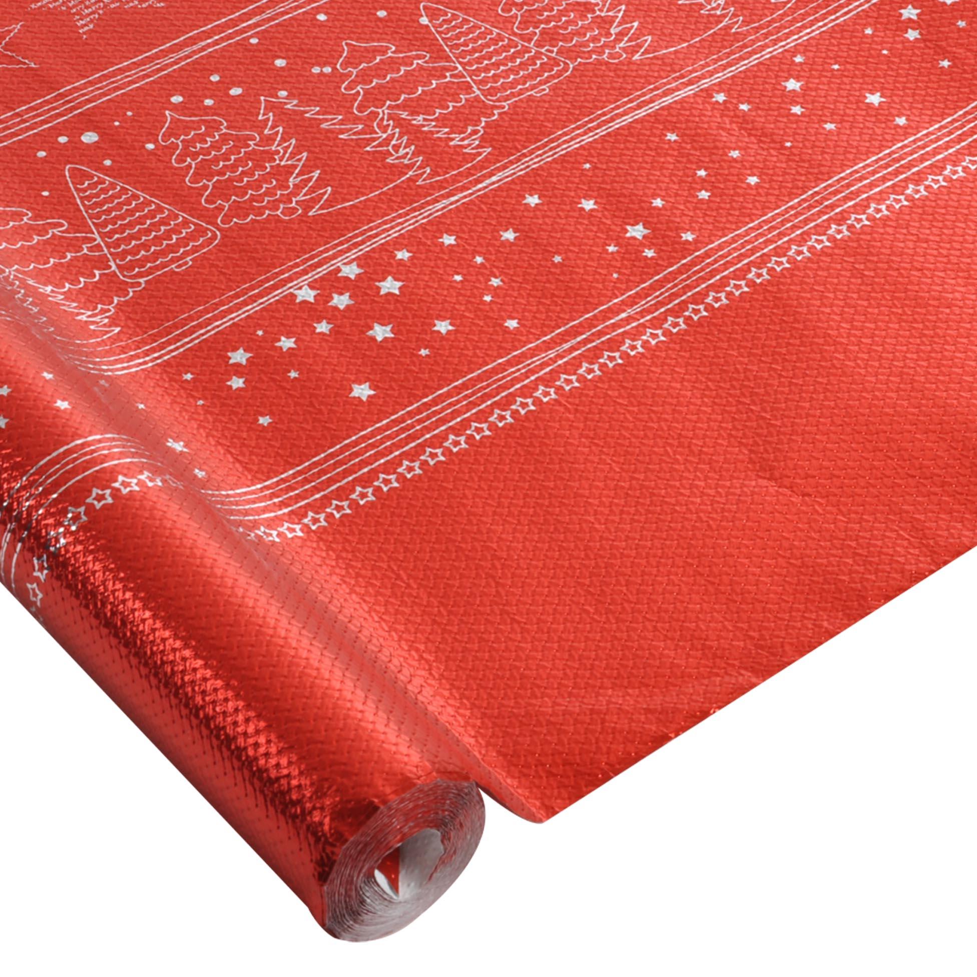 NAPPE CHROMEE DECOREE 1.18X5M ROUGE