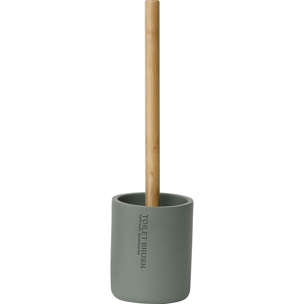 BROSSE WC POLYRESINE KAKI BAMBOU