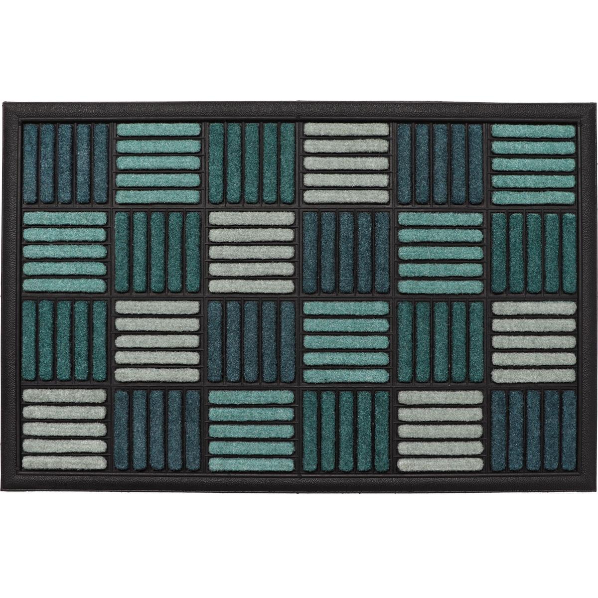 TAPIS CAROLL 40X60CM NYLON CAOUTCHOUC TURQUOISE