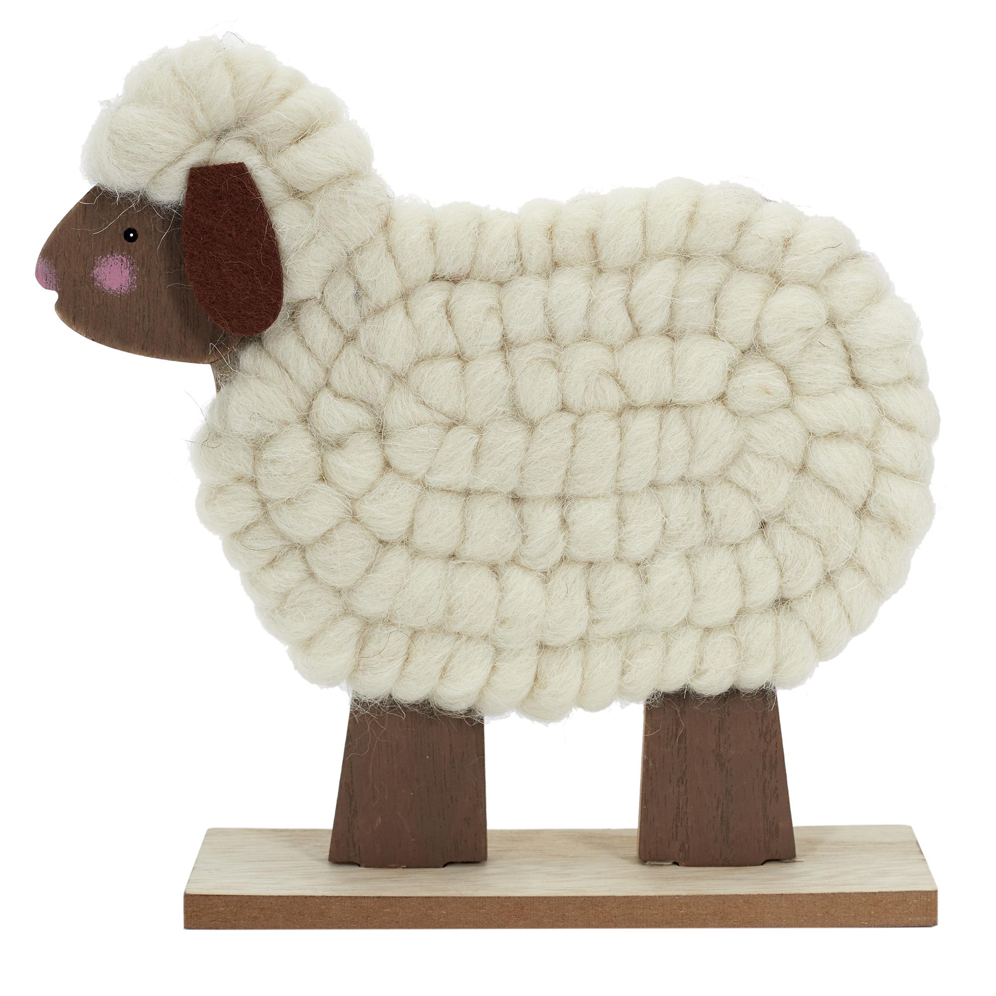 MOUTON A POSER CORPS EN LAINE H20CM
