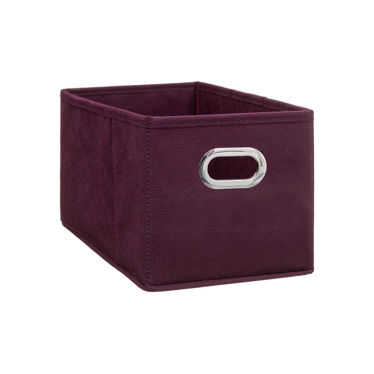 BOITE RANGEMENT 15X31CM AUBERGINE