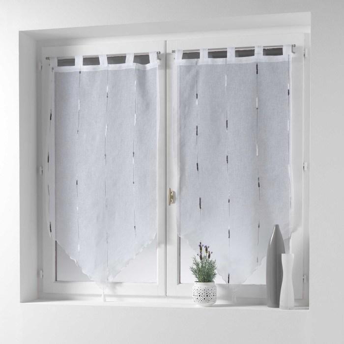 PAIRE POMPON PASSANTS 45X120CM CHENILLA GRIS