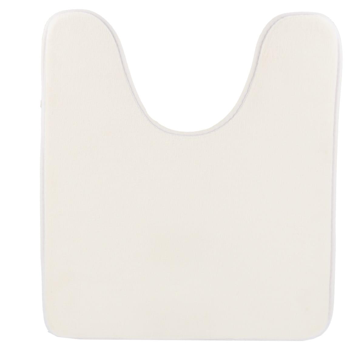 TAPIS CONTOUR WC MICROFIBRE UNI 45X50 CM BLANC