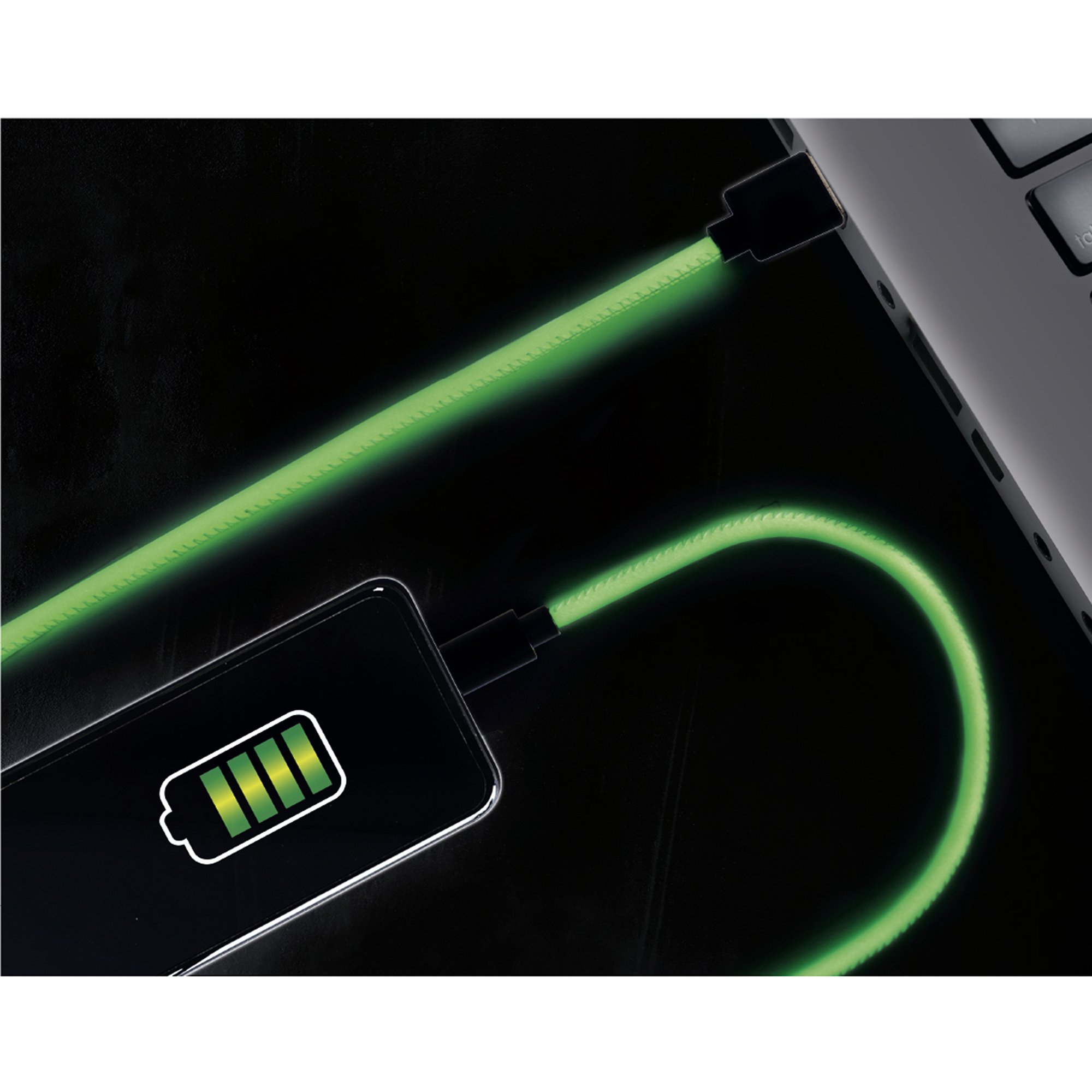 CABLE CHARGE RAPIDE 2A IPHONE PHOSPHORESCENT 2M