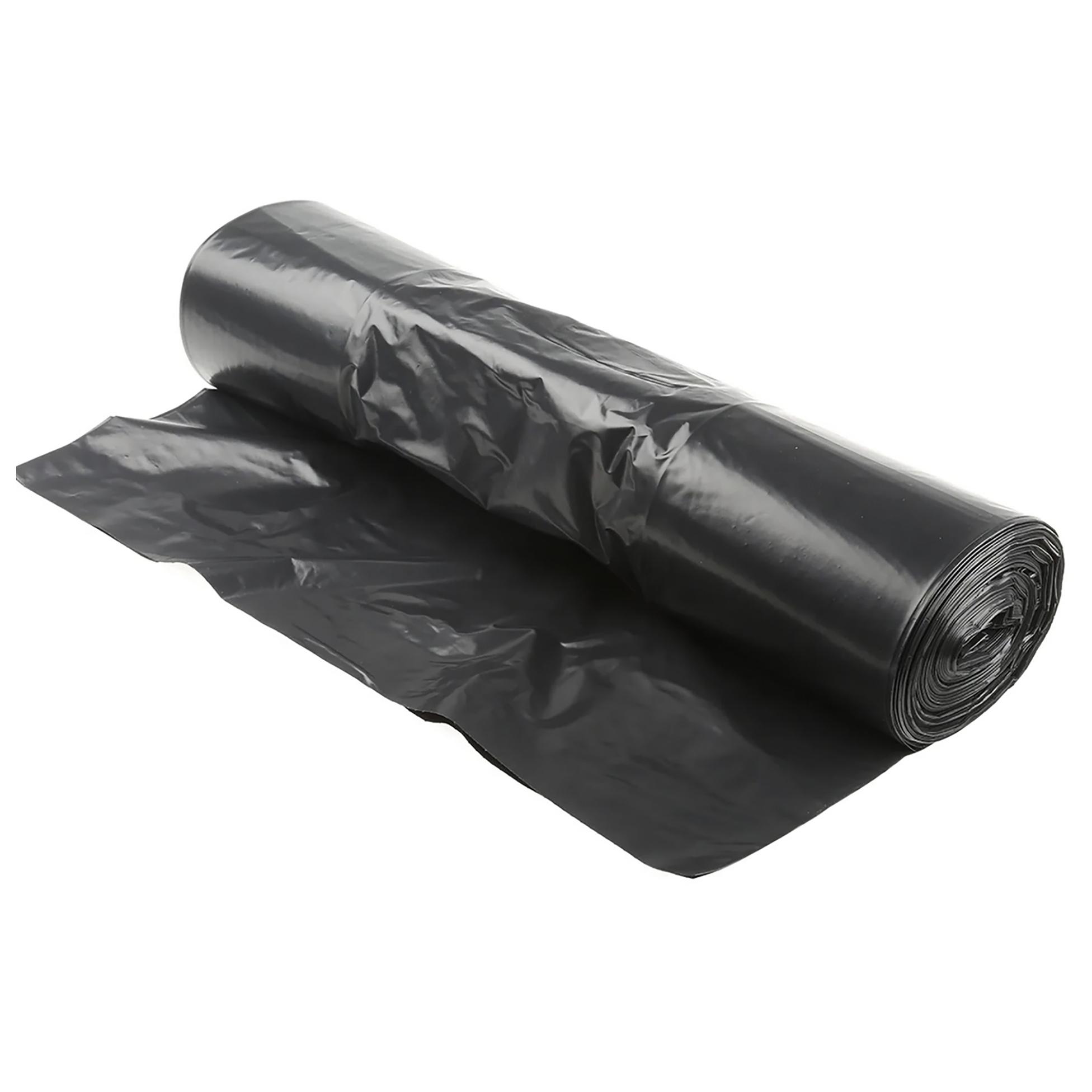 SET 10 SACS POUBELLE 130L PLASTIQUE LIENS COULISSANTS NOIR