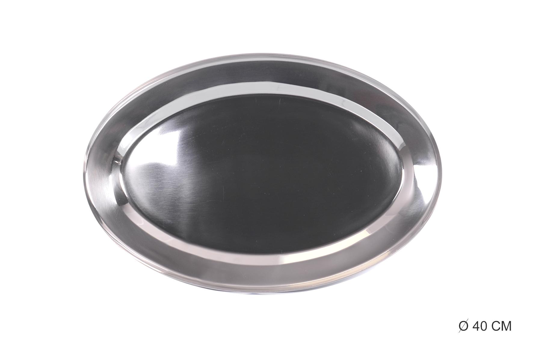 PLATEAU INOX OVALE 40X26CM