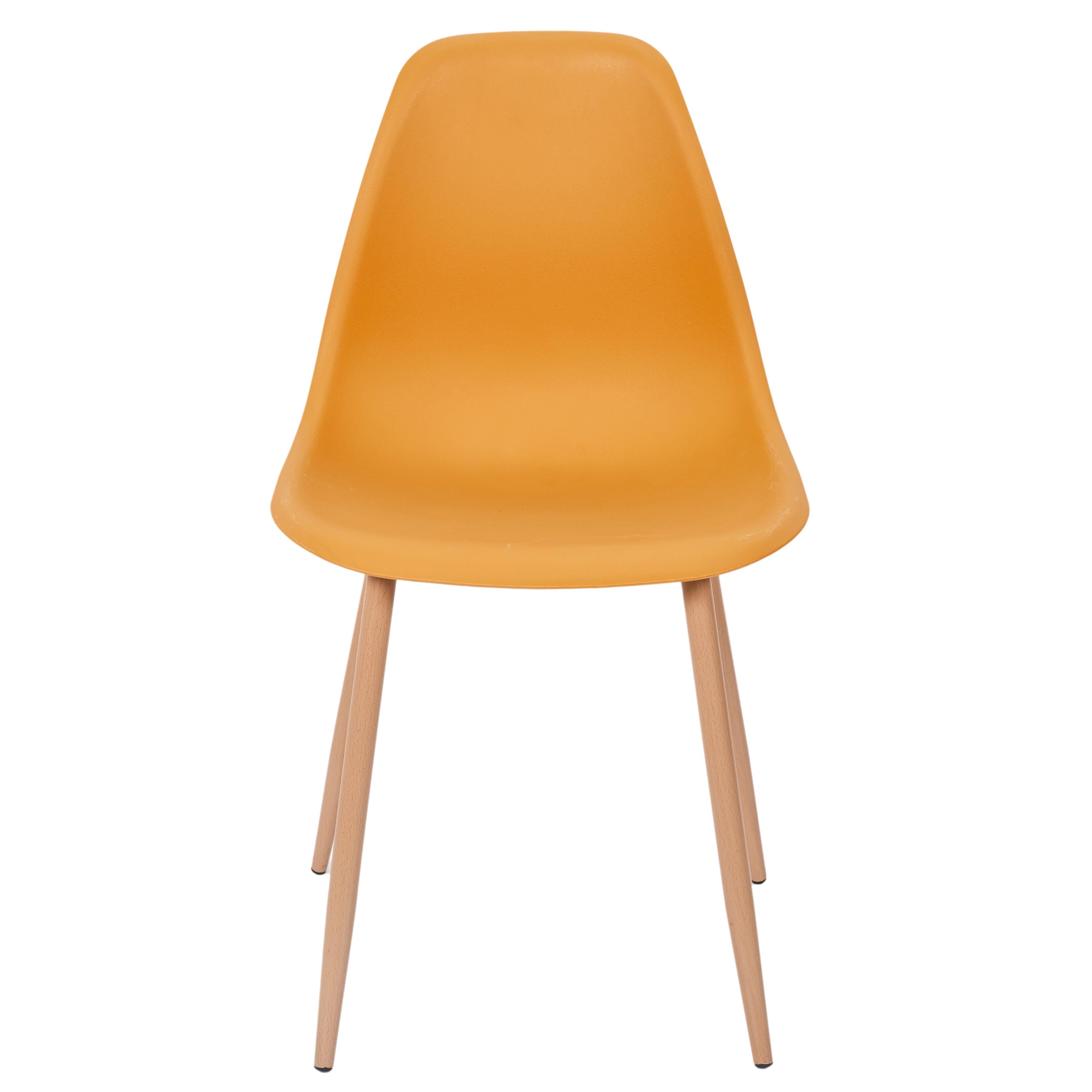 CHAISE SCANDINAVE GUSTAVE JAUNE PIEDS METAL