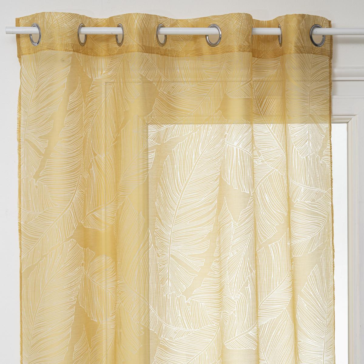VOILAGE DEVO FEUILLE OCRE 140X240CM
