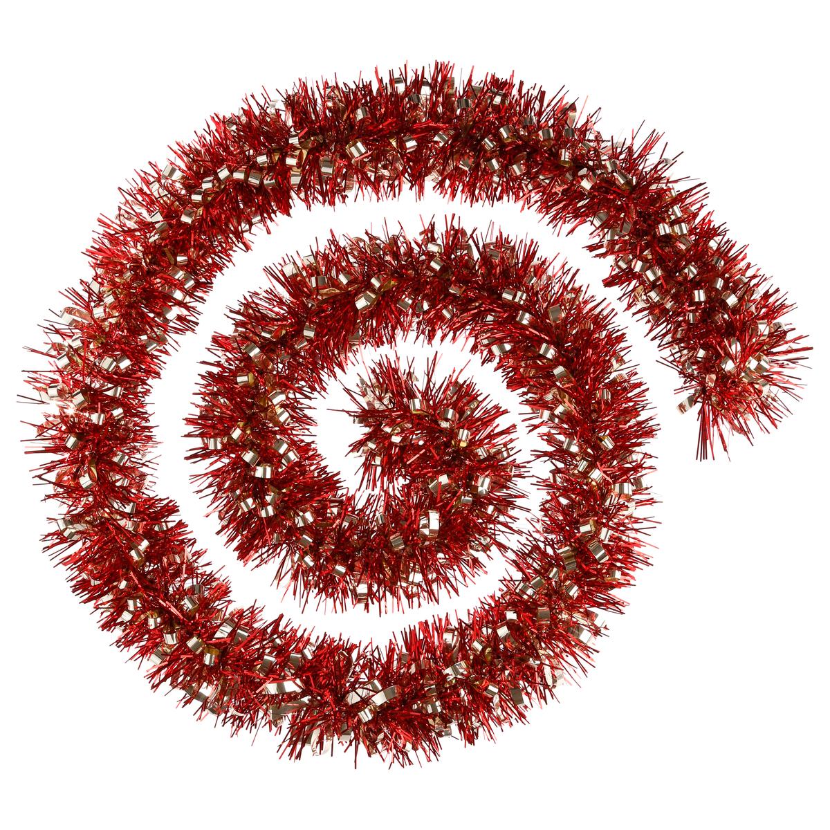 GUIRLANDE DE NOEL BOUCLETTE 100X7X2M ROUGE OR