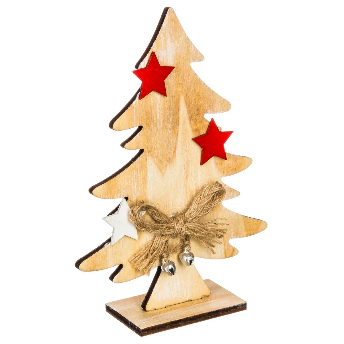 SAPIN BOIS NOEUD ETOILE 15CM