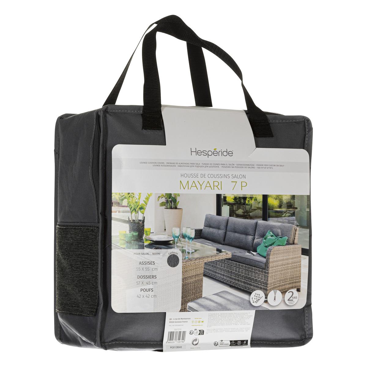 HOUSSE COUSSIN MAYARI 7 PLACES TERRE D OMBRE