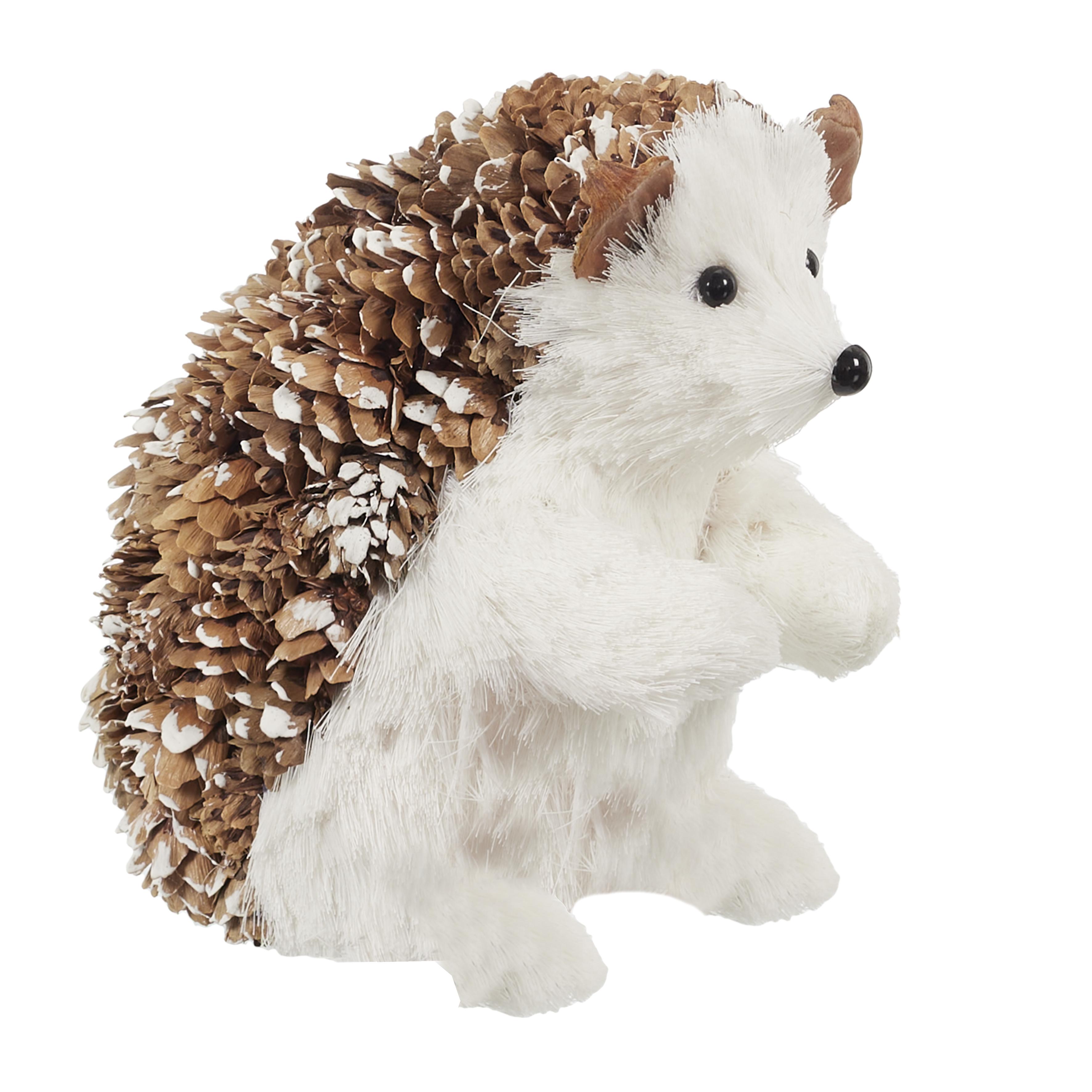 FIGURINE HERISSON DEBOUT POMMES DE PIN 14CM