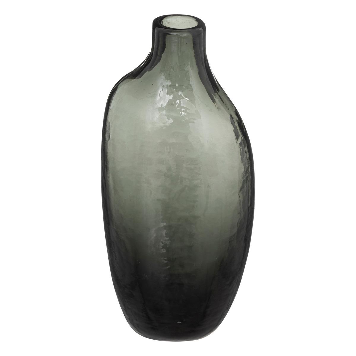 SOLIFLORE IRREGULIER VERRE GRIS H.20CM