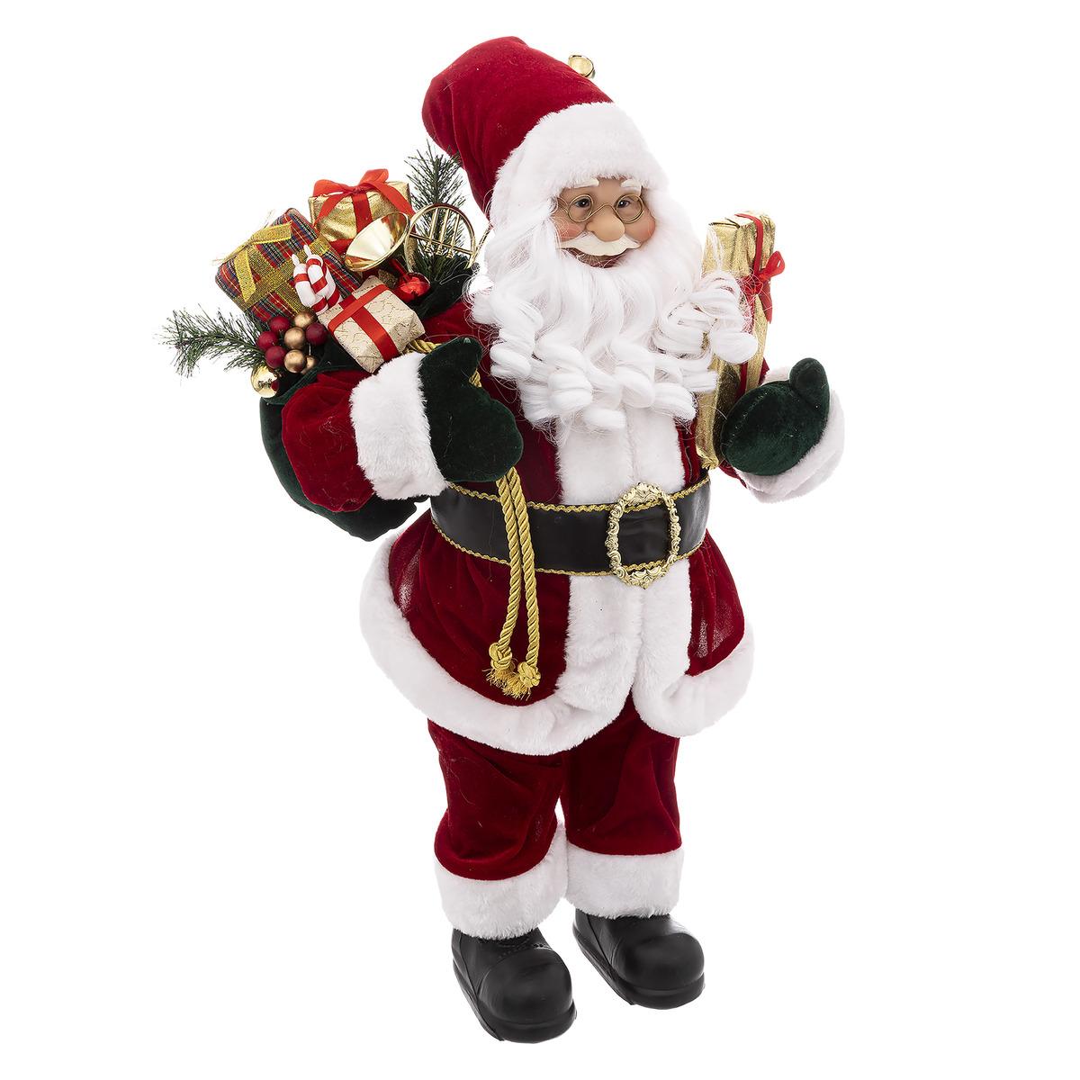 PERE NOEL VELOURS ROUGE 60CM