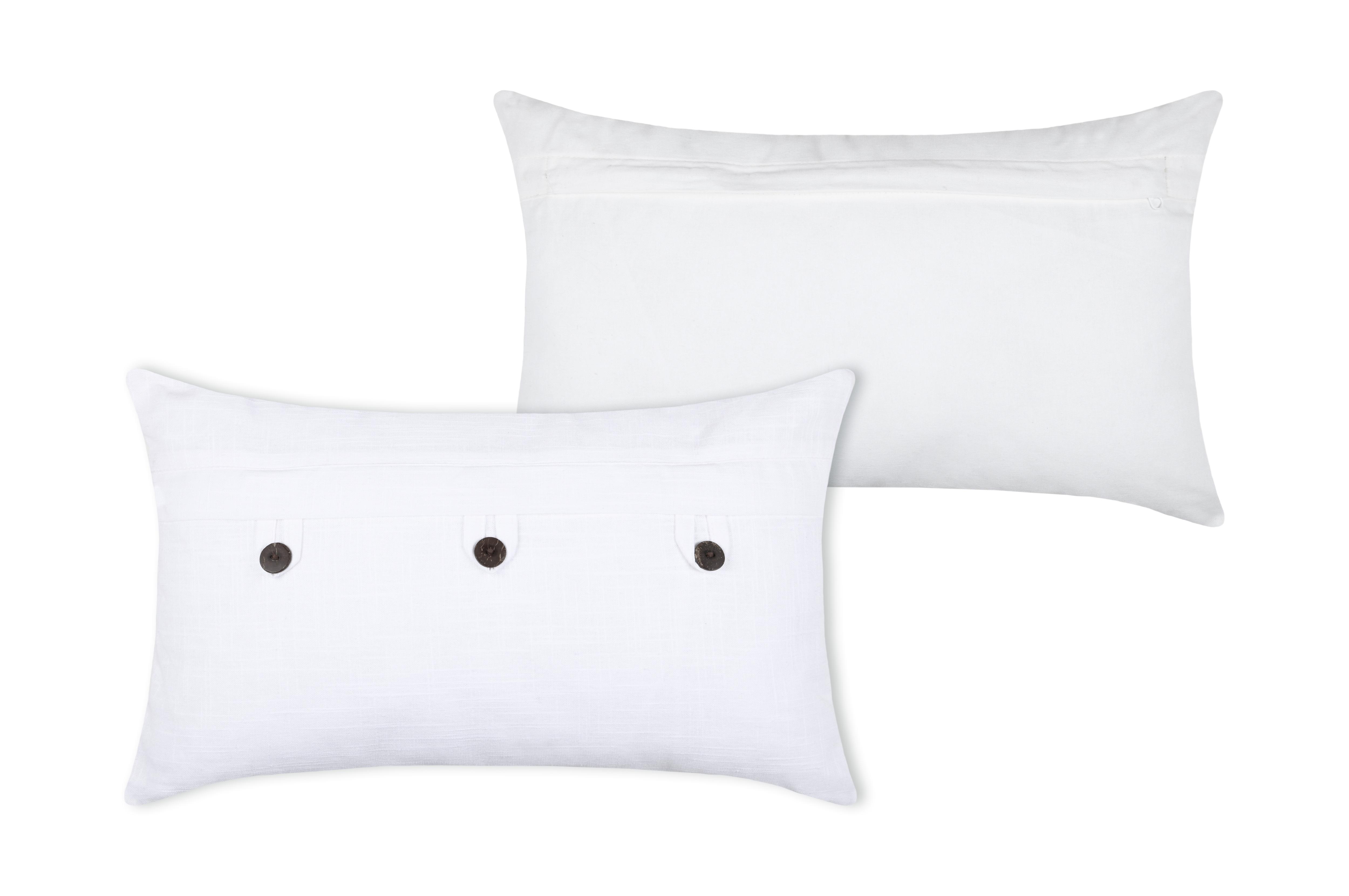 OMBELINE COUSSIN 30X50CM BLANC