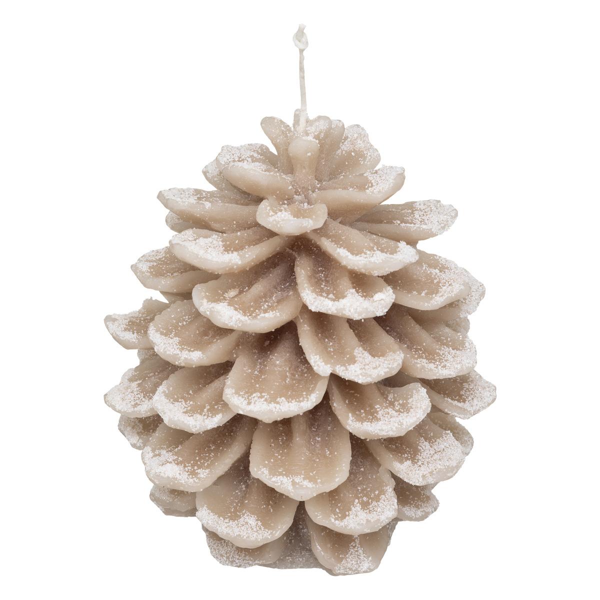 BOUGIE POMME DE PIN NEIGE 15.5CM 560G