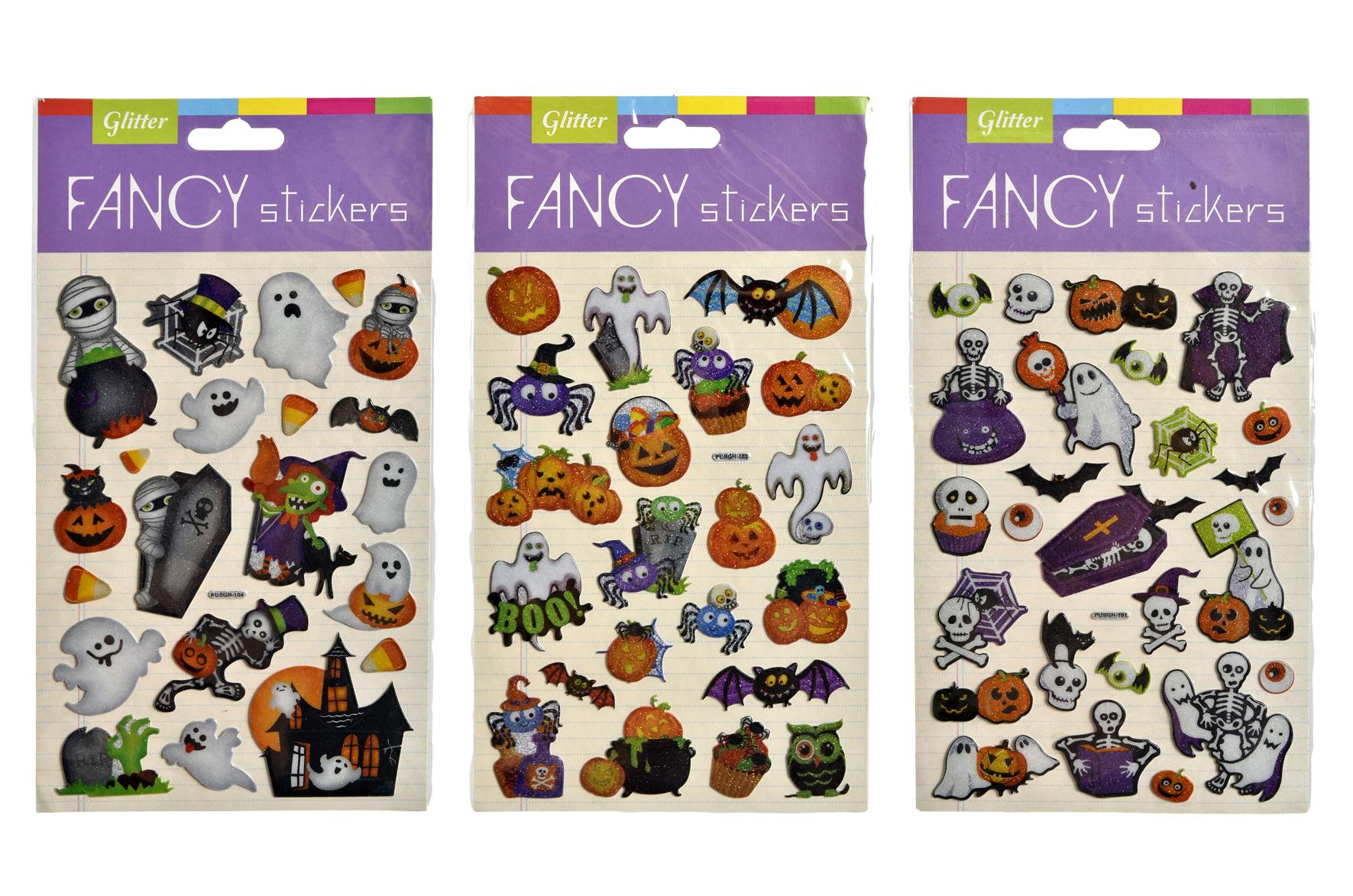 STICKERS GLITTER EN RELIEF 23X12.5CM