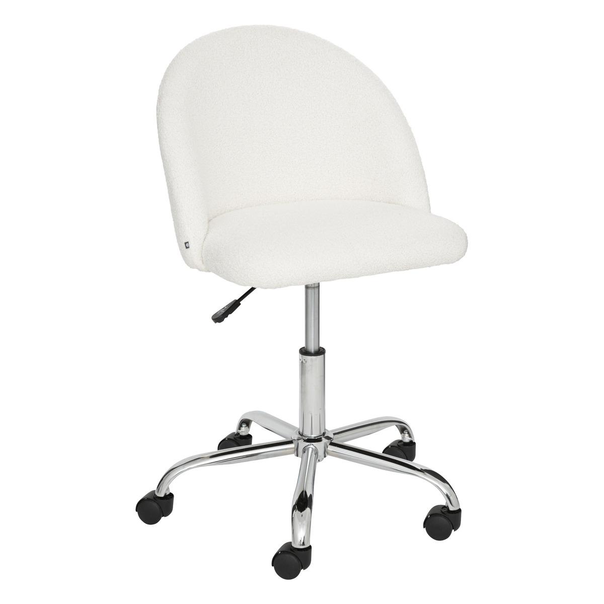 CHAISE BUREAU BOUCLETTE GEOS BLANC