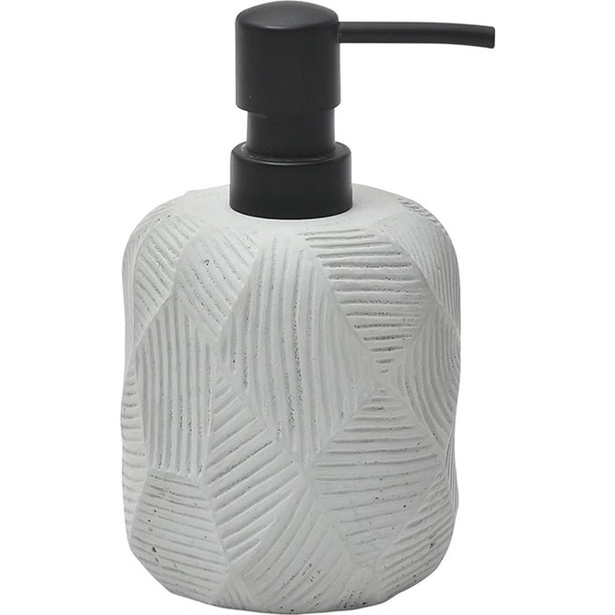 DISTRIBUTEUR A SAVON CIMENT AVEC RAINURES GRIS
