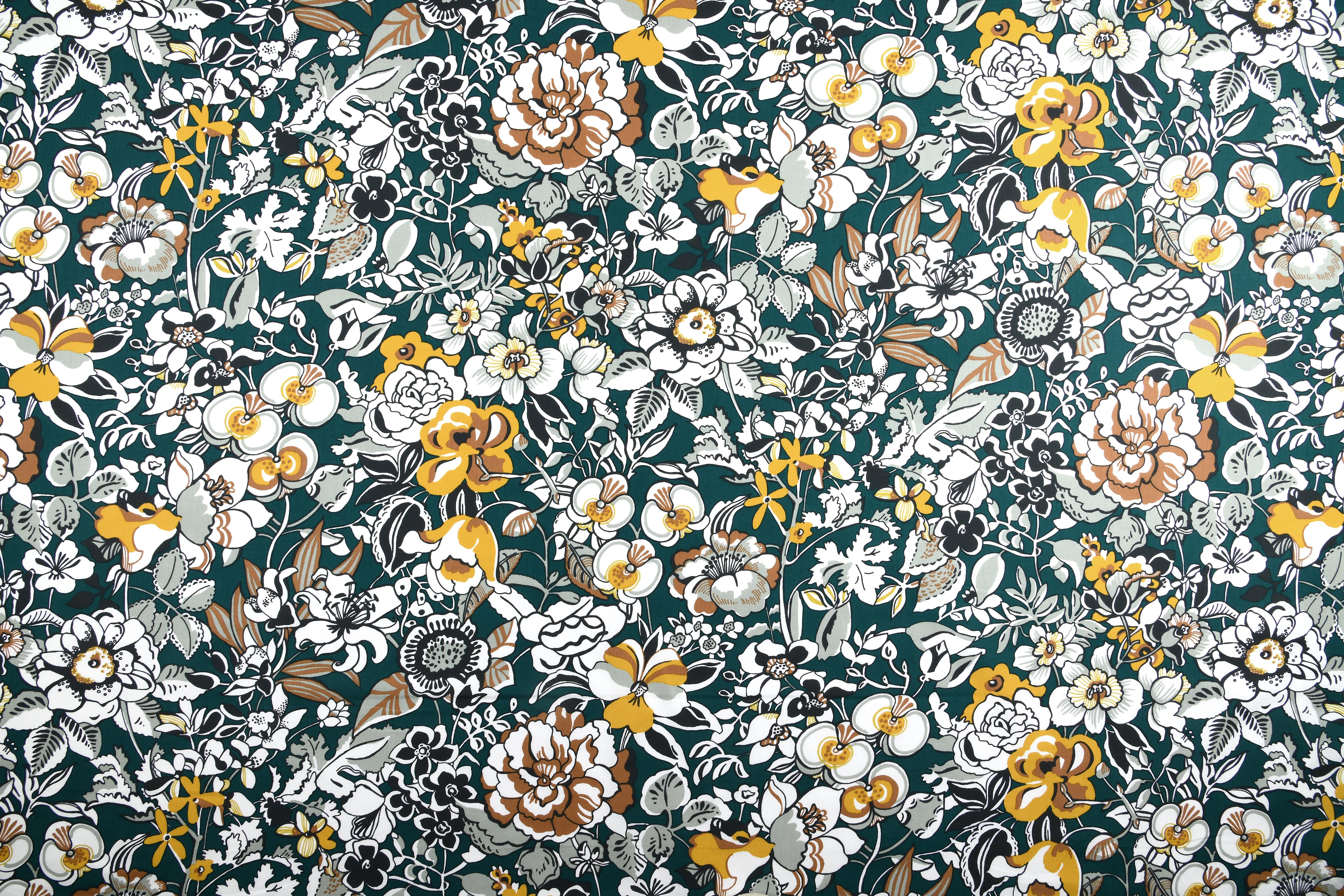 OPHALIS CRETONNE 160CM COTON EMERAUDE-6