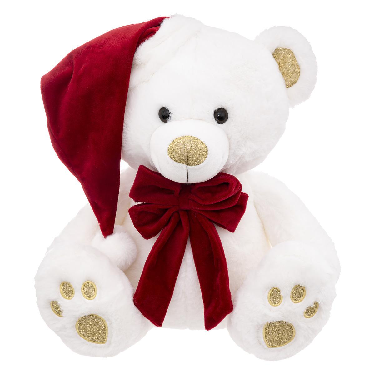 PELUCHE OURS BONNET 48CM
