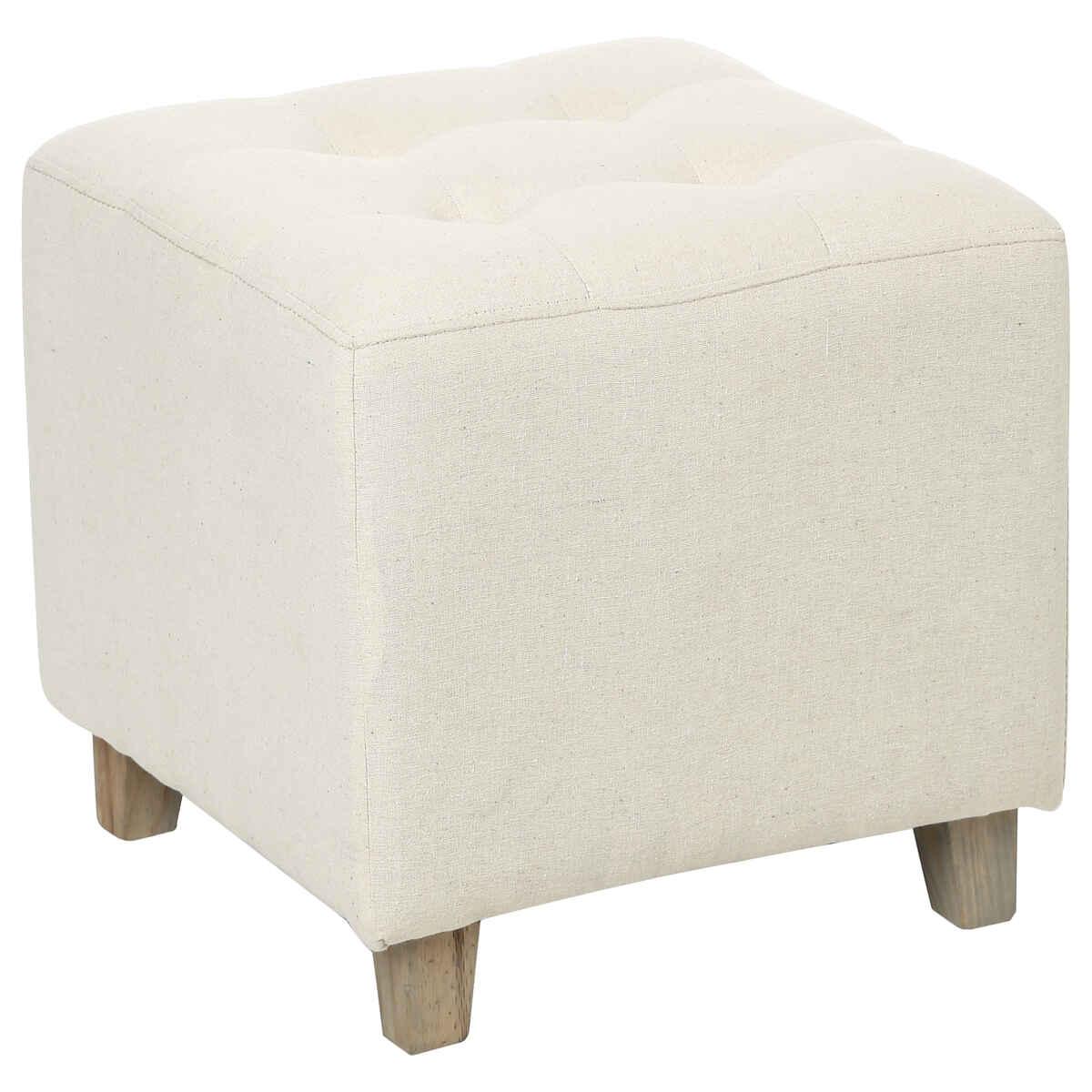 POUF LIN BEIGE LEANDRE