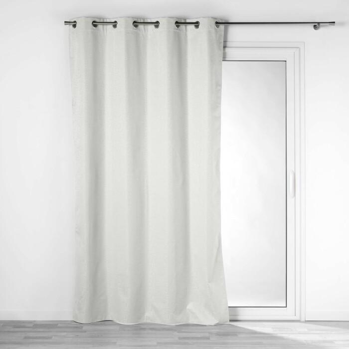 RIDEAU A OEILLETS 140X260CM OCCULTANT DARKO BLANC