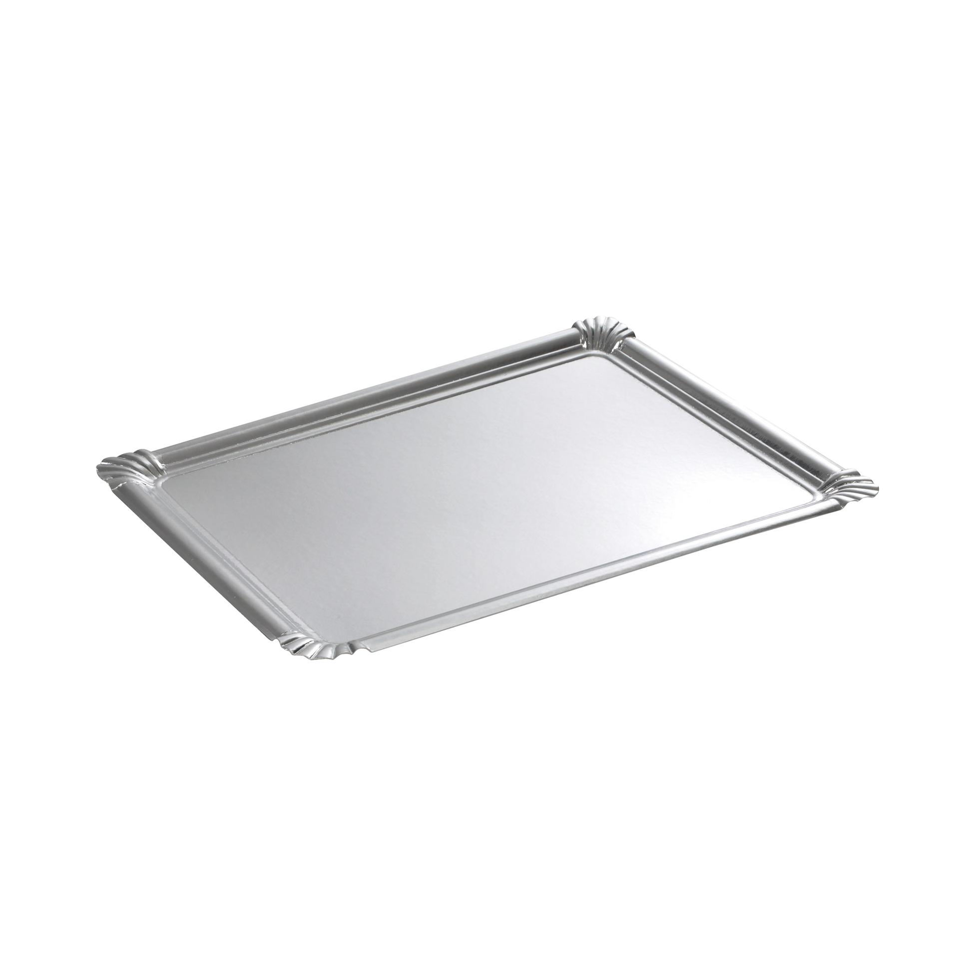 PLATEAUX RECTANGLE 24X34CM ARGENT X5 PIECES