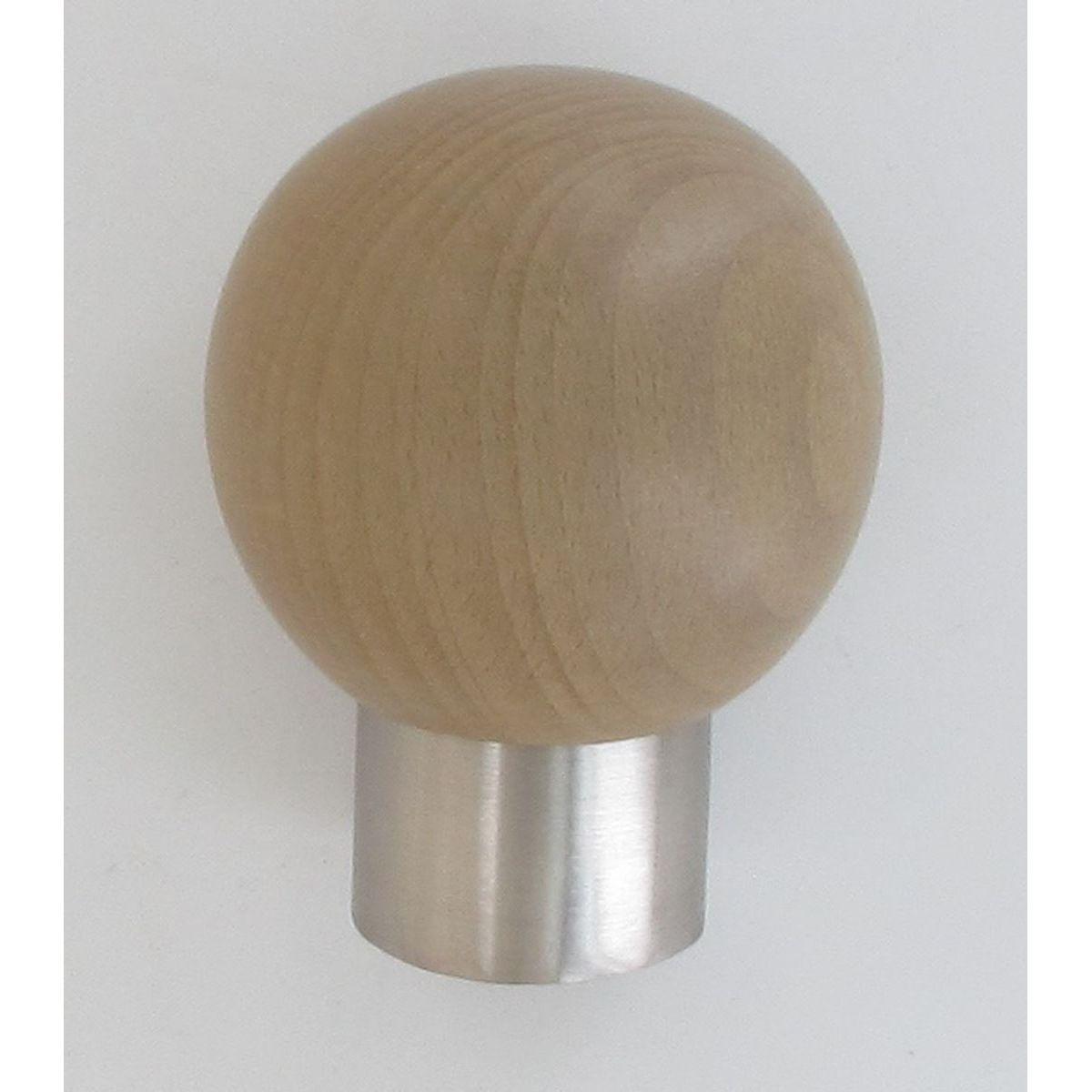 EMBOUT BOULE BOIS METALX2 D28 FRENE