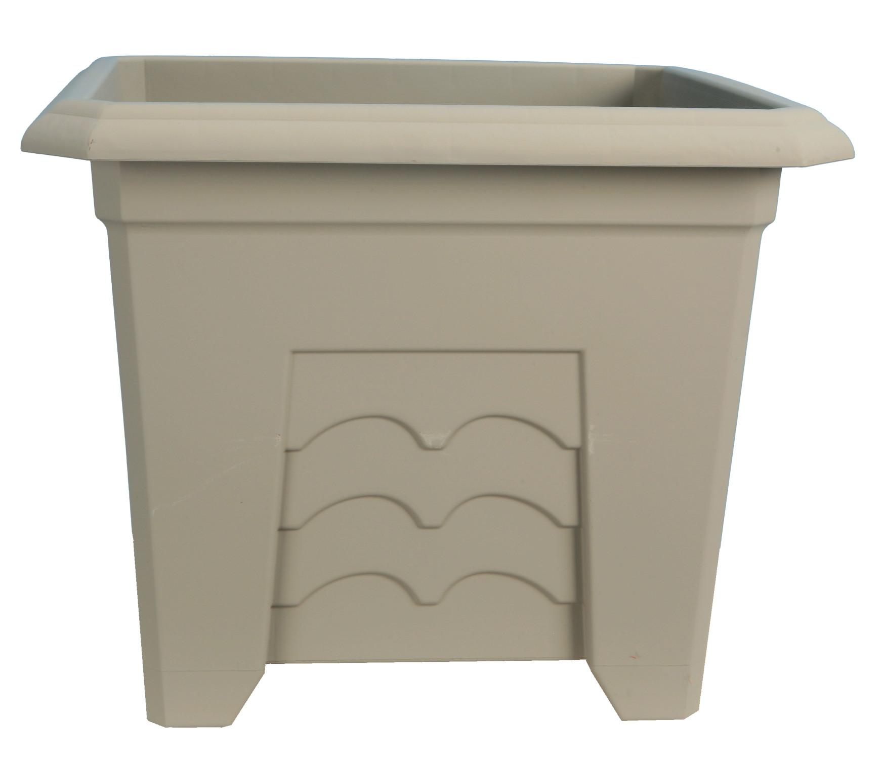 POT FLEUR RESINE TERRISSIMA 29 X 29 HAUT 24 TAUPE