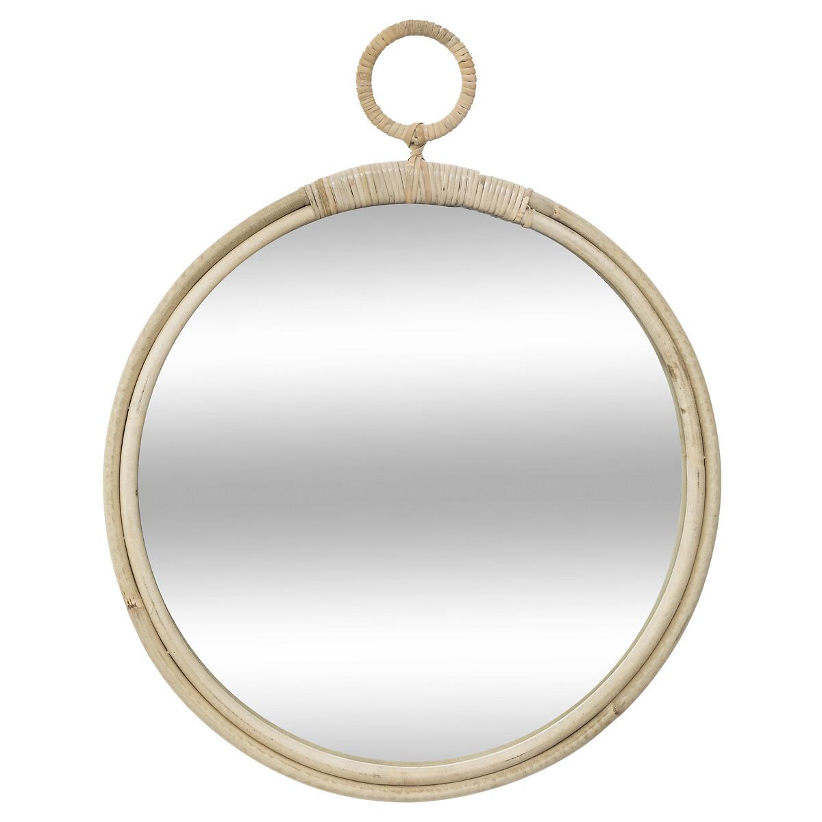 MIROIR ROTIN ROND D.38CM