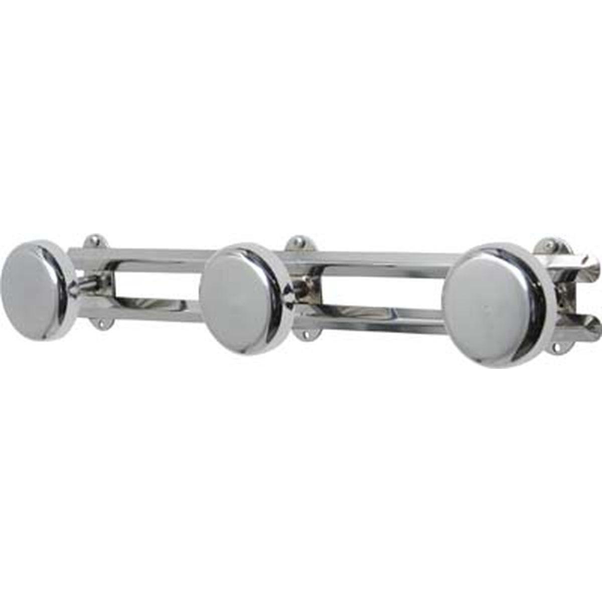 PATERES METAL A FIXER 3 ACCROCHES   CHROME